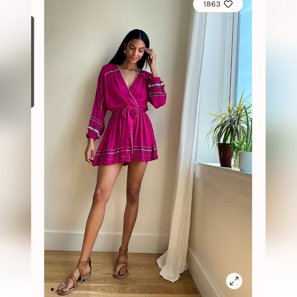 Free People Delilah Wrap Mini Dress